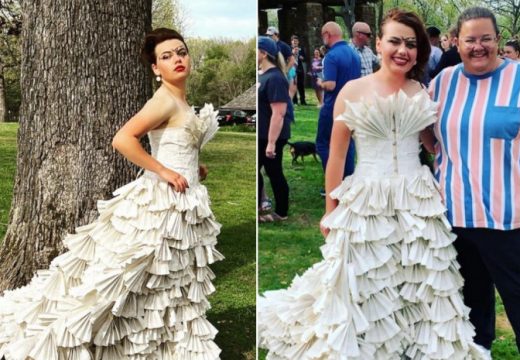 Napravila matursku haljinu od stranica knjiga