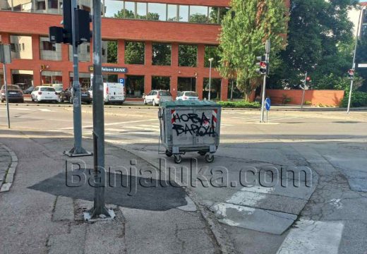 Banjaluka: Kontejner odšetao na ulicu