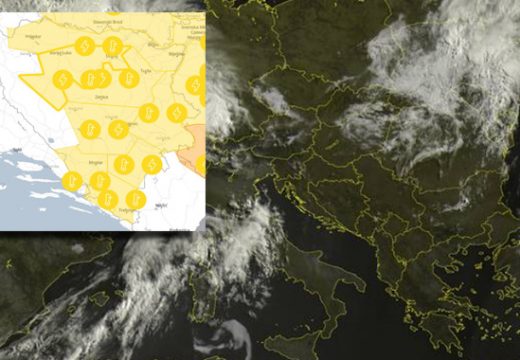 Žuti alarm u cijeloj BiH: Do kraja dana grmljavina i kraći pljuskovi