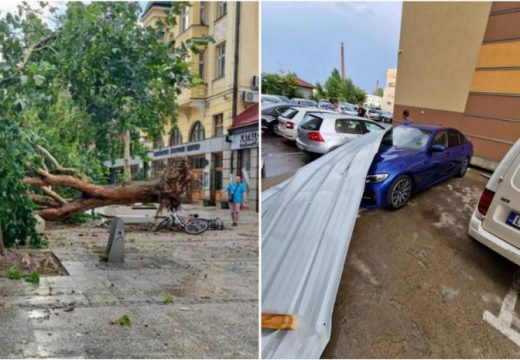 Snažno nevrijeme zadalo muke građanima: Požari zahvatili nekoliko objekata, vjetar nosio krovove, stabla padala