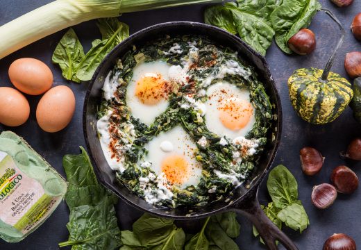 Zapečena jaja sa špinatom