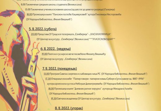 U petak počinju “Višnjićevi dani”