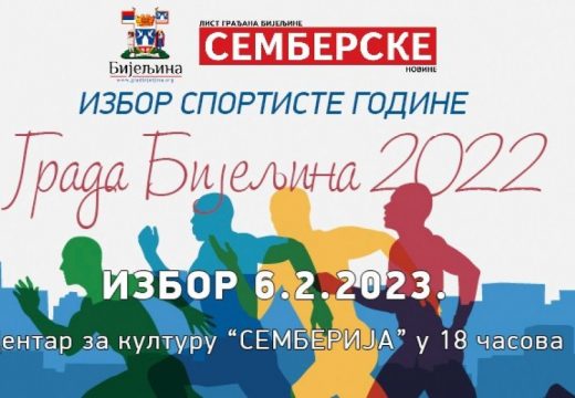 Proglašenje najboljih sportista Bijeljine u ponedjeljak, 6. februara
