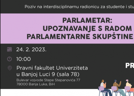 “Parlametar: Upoznavanje s radom Parlamentarne skupštine BiH”