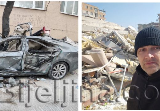 Čovjek trči iza nas i svojim tijelom pokriva nepomično tijelo.