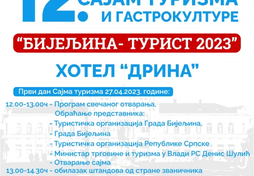U četvrtak otvaranje Sajma turizma i gastrokulture