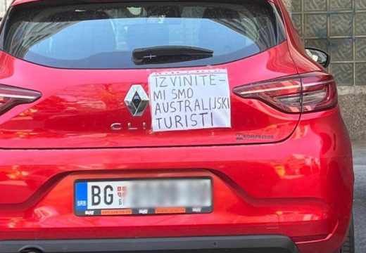 “Izvinite zbog BG tablica”: Poruka australijskih turista u Zagrebu (Foto)