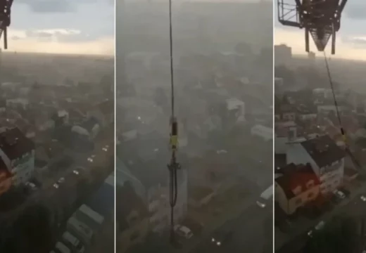 Nermin ostao zarobljen u kranu u vrijeme oluje: “A šta ćeš, nemaš gdje, pričekaš malo…”