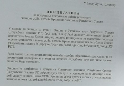 Šta piše u inicijativi za ocjenu ustavnosti rekriminalizacije klevete?