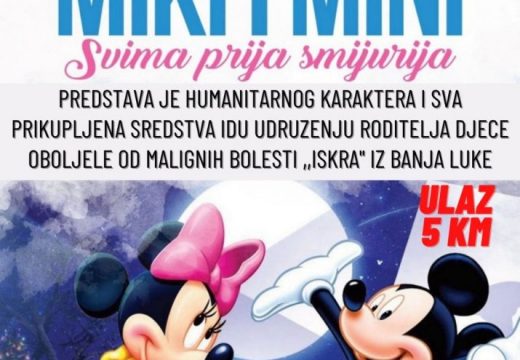 28. oktobra: Humanitarna predstava za Udruženje “Iskra”