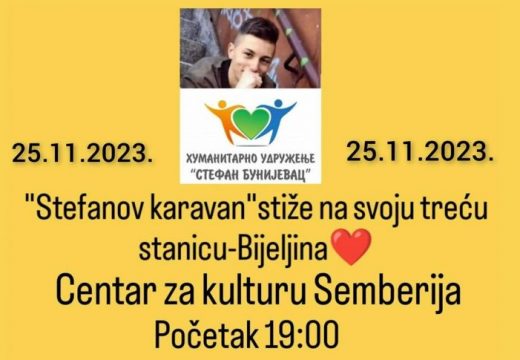 Subota: “Stefanov karavan” stiže u Bijeljinu