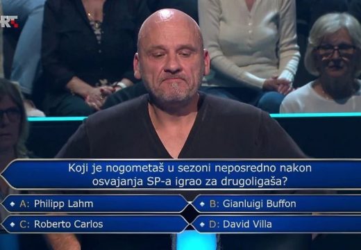 Da li znate odgovor: Zbog ovog pitanja je uzeo samo 150 evra