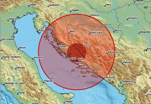 Hrvatska: Zemljotres magnitude 3,8 kod Splita