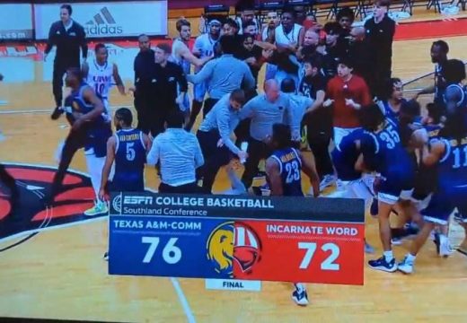 Opšta tuča u NCAA: Sve počelo od rukovanja na kraju meča (Video)