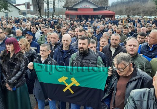 Jednočasovni protest ugljevičkih rudara:  Traže obezbjeđenje dovoljno uglja za rad termoelektrane