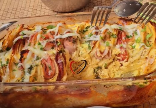 Prijedlog za današnji ručak: Jednostavan krompir sa šunkom i pavlakom (Video)