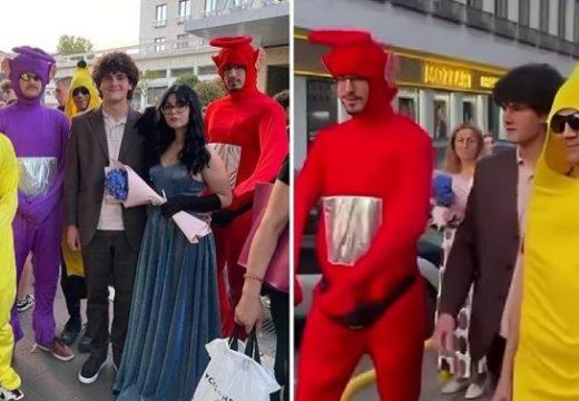 Privukli pažnju: Beogradski maturanti na slavlje došli prerušeni u Teletabise (Video)