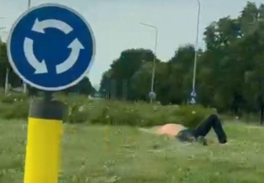 Trava u kružnom toku odlična za odmor: Pogledajte hit snimak iz Banjaluke (Video)