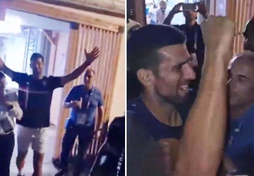 Novak sa Srbima slavio finale Olimpijskih igara: Kad je čuo pjesmu, Đoković izašao pred navijače! (Video)