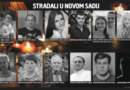Trodnevna žalost: Od danas sahrane tragično nastradalih u Novom Sadu