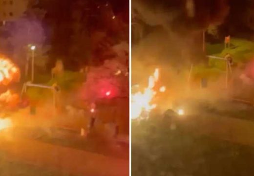 Bakljada u Banjaluci izazvala eksploziju: Vatra zahvatila jednog od mladića (Video)