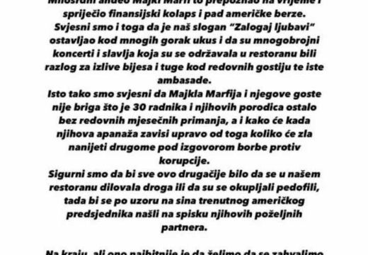 Dodikova kćerka: Zatvaramo Agape zbog sankcija