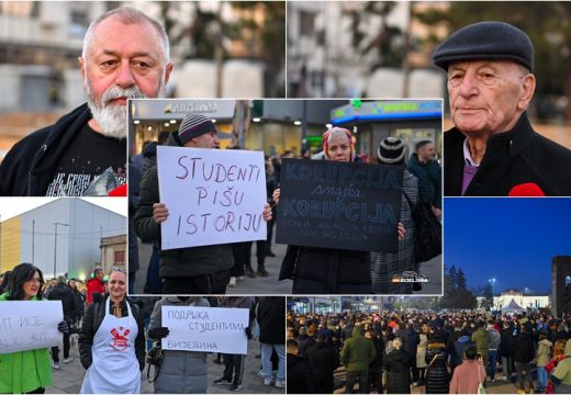 Bijeljinci sa skupa podrške studentima poručili: Uz njih je svako razuman, korupcija je najveći karcinom