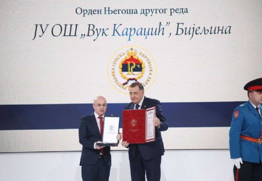 NAJVEĆE PRIZNANJE U ISTORIJI: OŠ “Vuk Karadžić” odlikovana Ordenom Njegoša drugog reda