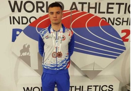 Bijeljina: Tri medalje za najbržeg juniora Republike Srpske Mitra Jovaševića na dvoranskom prvenstvu