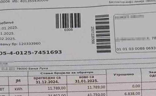 Za rubriku vjerovali ili ne: Još jedna Banjalučanka šokirana računom za struju