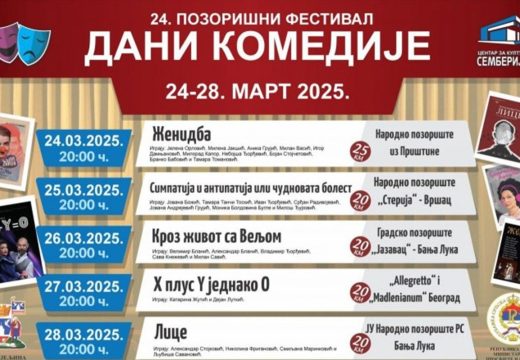 Kultura: Pozorišni festival “Dani komedije” u Bijeljini