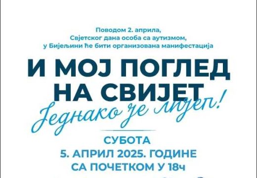 Bijeljina: Večeras manifestacija povodom Svjetskog dana osoba sa autizmom