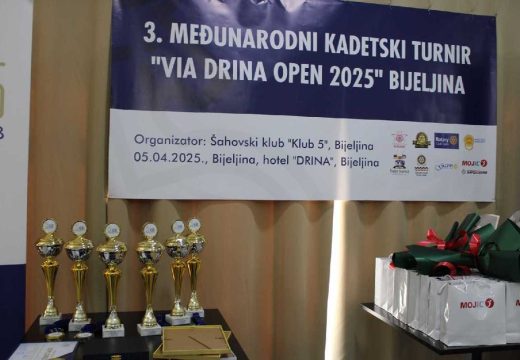 Učestvuje 120 kadeta iz osam država: Otvoren Treći međunarodni kadetski šahovski turnir „Via Drina Open 2025“