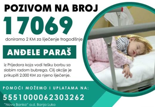 Apel: Malena Anđela iz Prijedora treba našu pomoć!