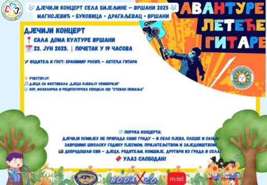 Osmijesi, pjesma i radost na kraju školske godine: Dječiji kulturni centar Bijeljina organizuje koncert u Vršanima