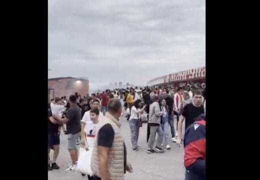 Srbija: Tuča ispred “Marakane”, odjekivali topovski udari! (Video)