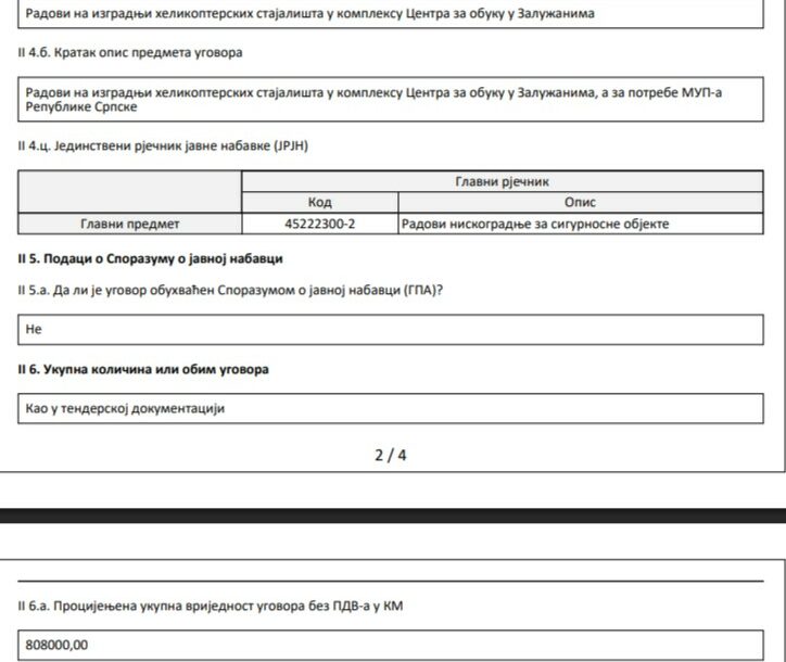 tender MUP RS- heliodrom