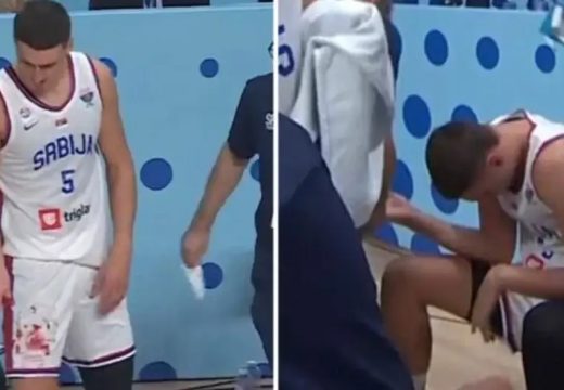 Košarka: Nikola Jović krvav napustio teren