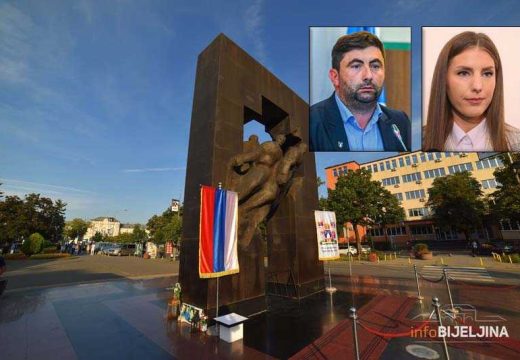 Gradonačelnik Bijeljine jedno, predsjednica Skupštine drugo: Vijence na spomenik borcima polažu u dva termina?!