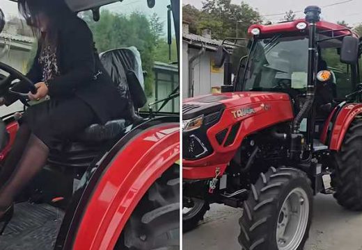 Snežana Ružičić: Načelnica Jezera u štiklama provozala novi traktor (Video)