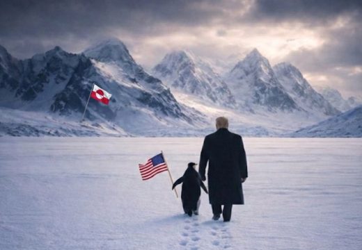 Foto poruka: Tramp, pingvin i zastava Amerike