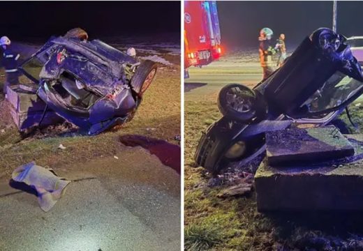 Osijek: Troje mladih u Hrvatskoj se zakucalo u temelj, vatrogasci sjekli auto