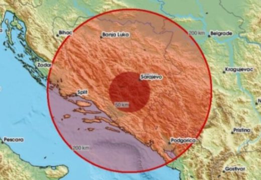 EMSC: Dva zemljotresa u razmaku od tri minuta registrovana u BiH