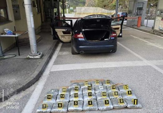 Velika zapljena na granici sa BiH: Pao sa 25 kilograma marihuane