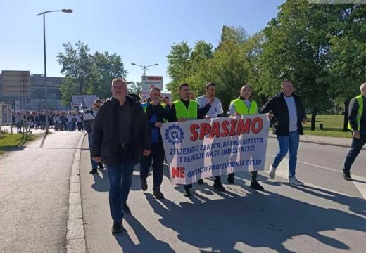 Prvomajski protest u Zenici: Više od 1.500 ljudi traži spas za Željezaru