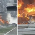 Region: Vatra “istopila” kamione kod Šimanovaca, vozači voze u kontrasmjeru (Video)