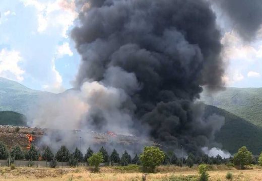 BiH: Civilna zaštita izdala uputstva za građane Mostara zbog požara na deponiji Uborak