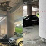 Banjaluka: Urušio se plafon na parkingu UKC RS- Jedan automobil oštećen (Foto)