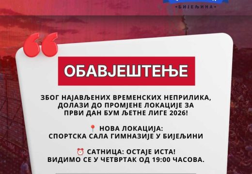 Bijeljina: Program za prvi dan BUM Ljetne lige seli se u zatvoreno!