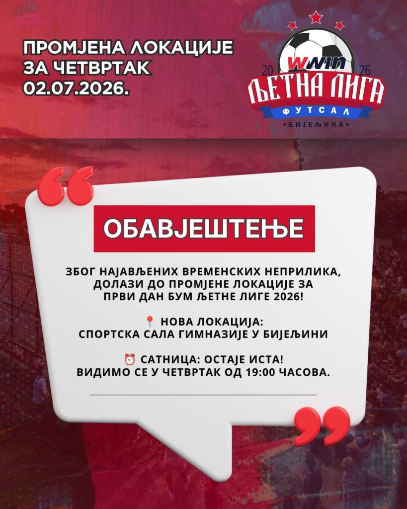 Bijeljina: Program za prvi dan BUM Ljetne lige seli se u zatvoreno!